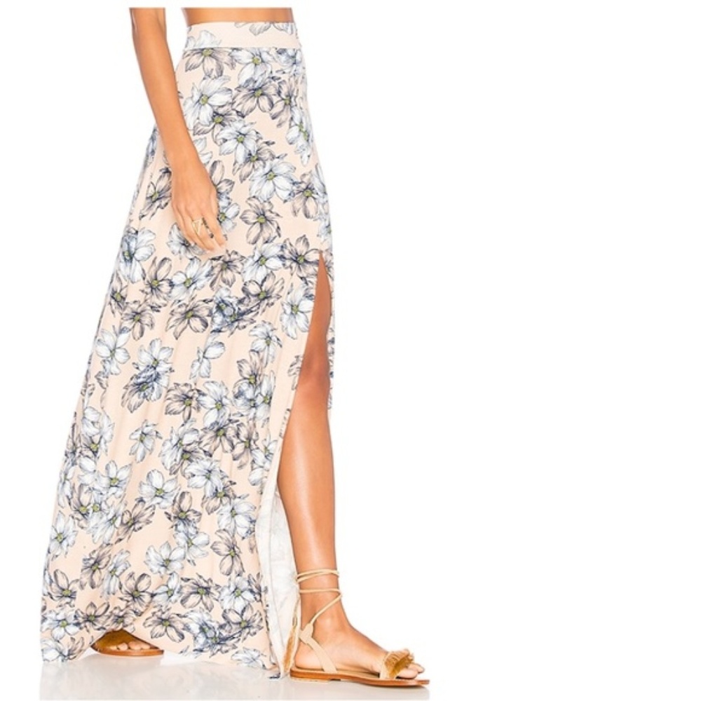 Clayton Tan Floral Skirt
